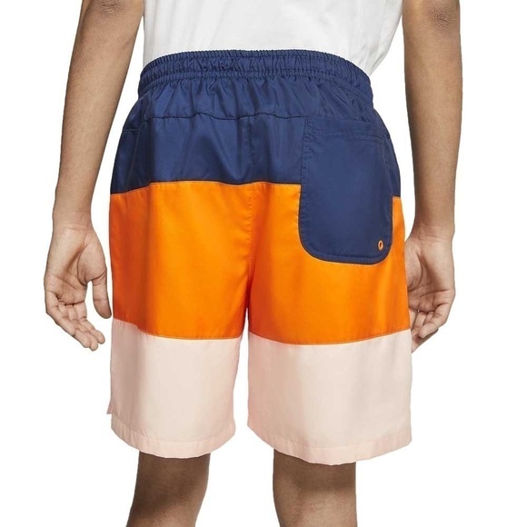 NIKE tri tone color block classic mesh lined swim trunks swimming summer Small - Picture 3 of 16